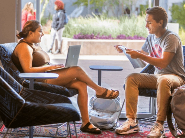 Students working together