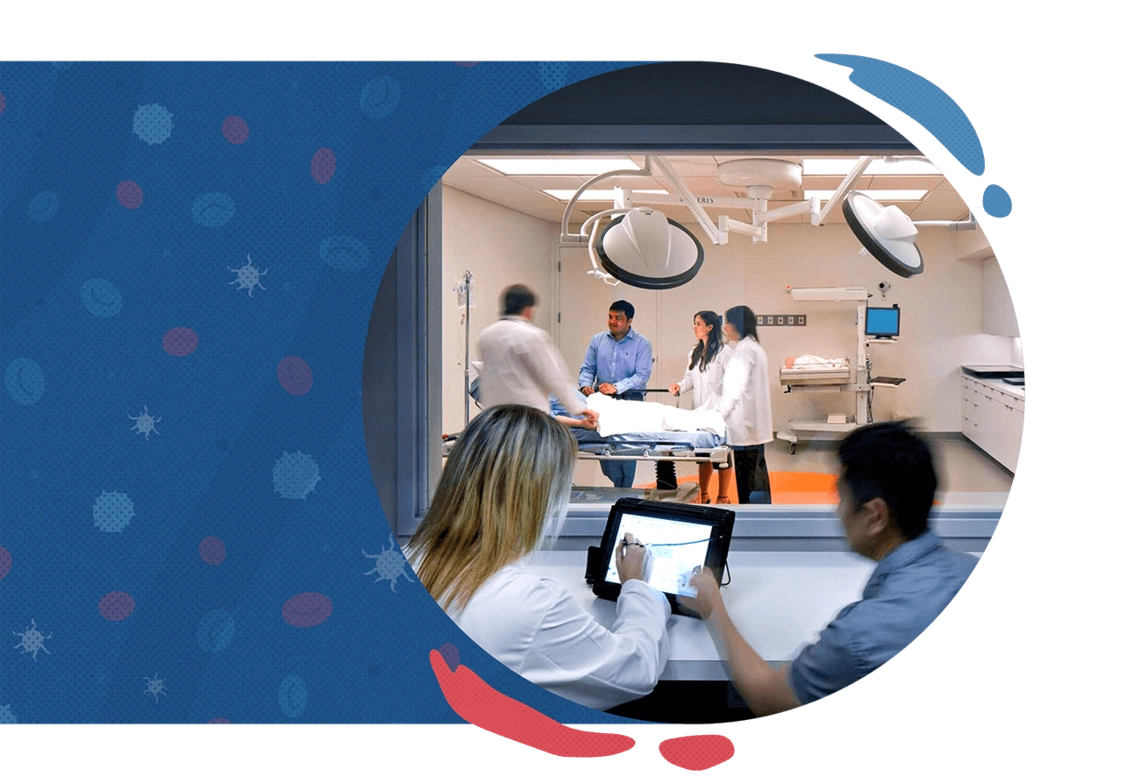 Researchers in a lab