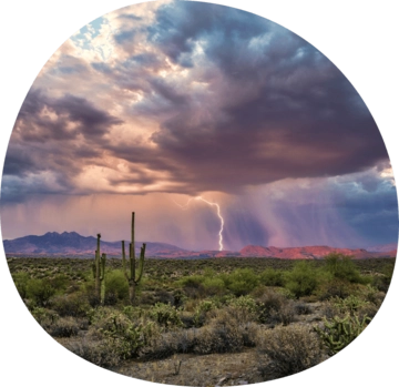 Monsoon weather in Tucson Arizona